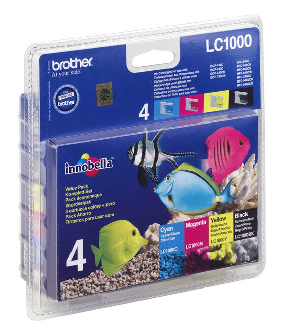 Brother LC-1000 ink cartridge 4 pc(s) Original High (XL) Yield Black, Cyan, Magenta, Yellow