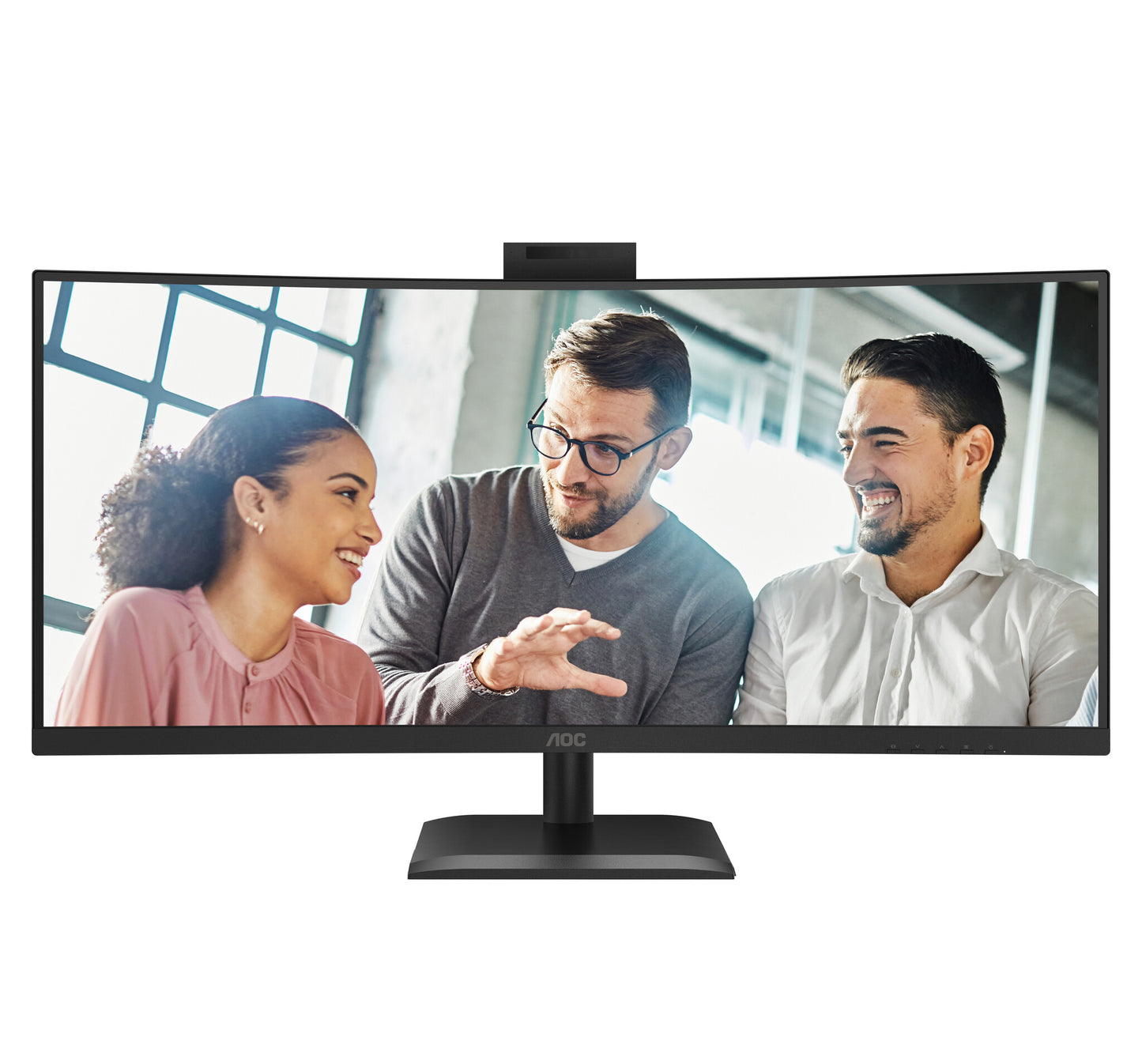 AOC E4 CU34E4CW computer monitor 86.4 cm (34") 3440 x 1440 pixels UltraWide Quad HD LED Black