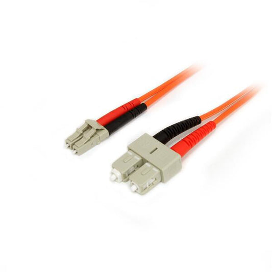 StarTech.com 2m Fiber Optic Cable - Multimode Duplex 50/125 - LSZH Fiber Jumper Cord - LC/SC