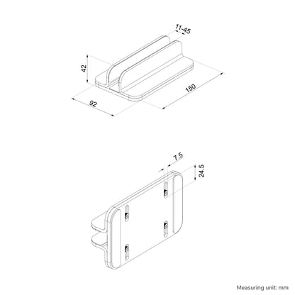 Neomounts NSLS300SILVER Laptop holder 11-17" - universal