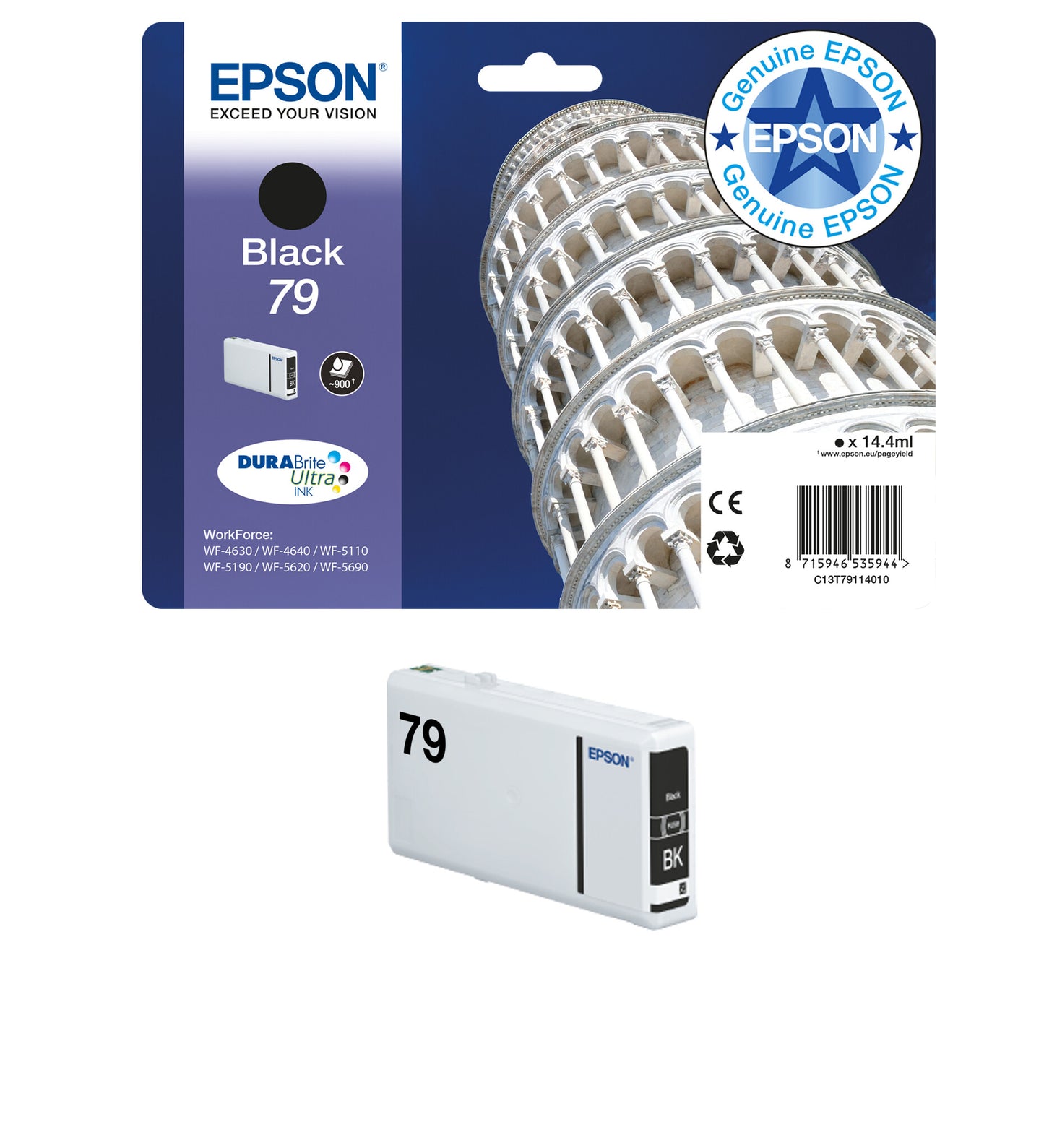 Epson Tower of Pisa Singlepack Magenta 79 DURABrite Ultra Ink