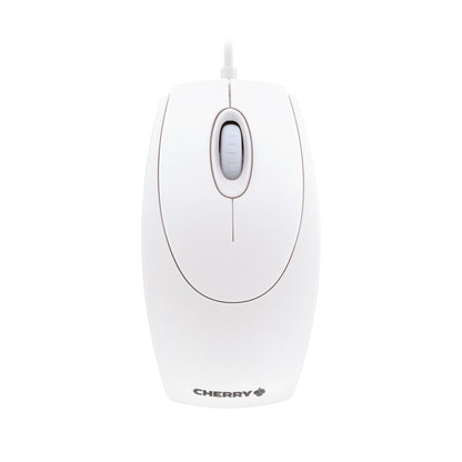 CHERRY WHEELMOUSE OPTICAL Corded Mouse, Pale Grey, PS2/USB