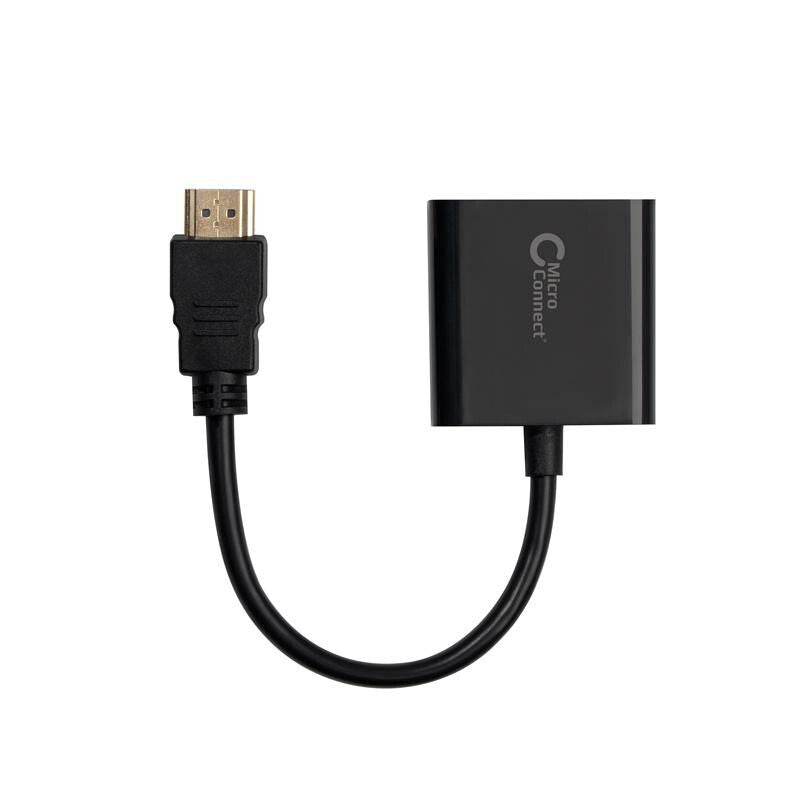 Microconnect HDMVGA1B video cable adapter 0.15 m HDMI Type A (Standard) VGA (D-Sub) Black