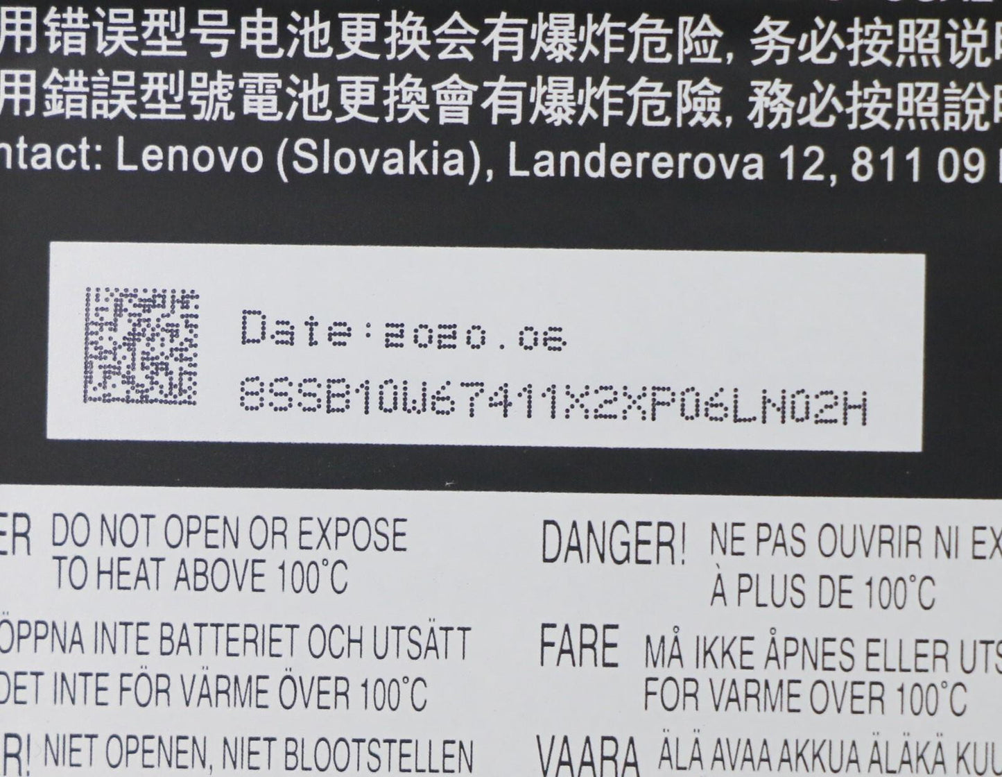 Lenovo 5B10W67364 laptop spare part Battery