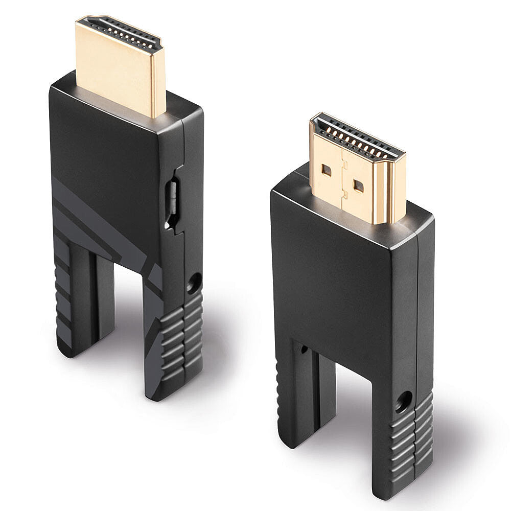 Lindy 70m Fibre Optic Hybrid Micro-HDMI 18G Cable with Detachable HDMI and DVI Connectors