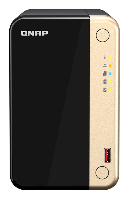 QNAP TS-264 NAS Tower Intel® Celeron® N5095 8 GB 4 TB HDD QNAP Turbo System Black, Gold