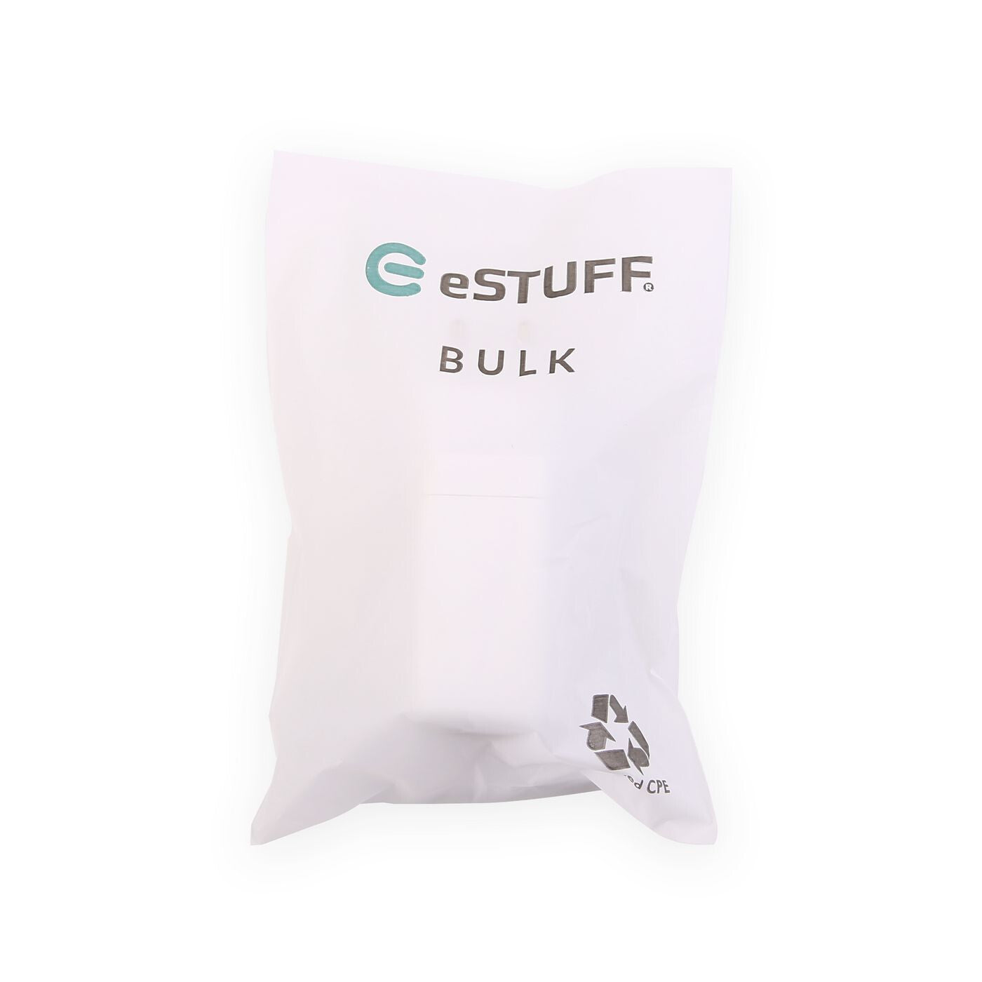eSTUFF Home Charger USB-C PD 67W GaN UK Plug - White - 100% Recycled Plastic