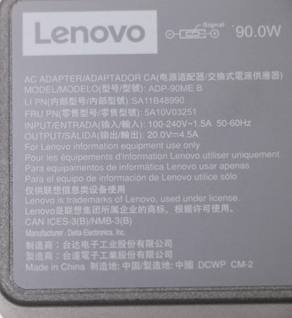 Lenovo 5A10V03251 power adapter/inverter Indoor 90 W Black