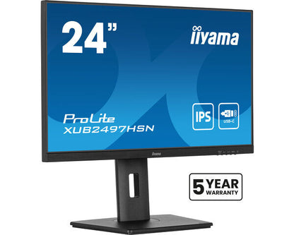 iiyama ProLite XUB2497HSN-B2 computer monitor 60.5 cm (23.8") 1920 x 1080 pixels Full HD LED Black