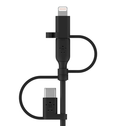 Belkin BOOST CHARGE USB cable 1 m USB A USB C/Micro-USB B/Lightning Black