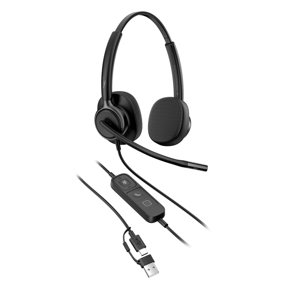 HP Poly Mission 425 Stereo USB Wired Headset Classic (Bulk)