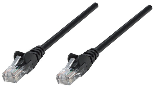 Intellinet Network Patch Cable, Cat6, 0.25m, Black, Copper, S/FTP, LSOH / LSZH, PVC, RJ45, Gold Plated Contacts, Snagless, Booted, Lifetime Warranty