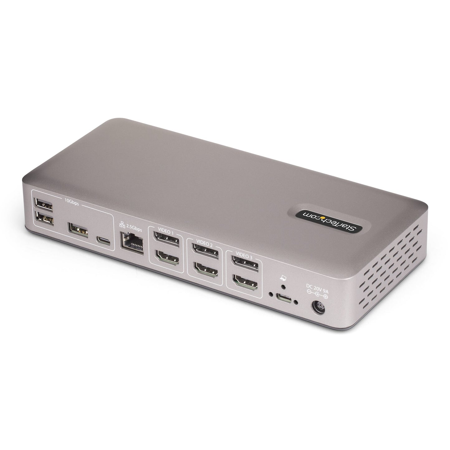 StarTech.com Triple-Monitor USB4 Docking Station, 4K 60Hz HDMI or DisplayPort, 100W Laptop Charging, 2.5GbE, USB-C Multi-Monitor Dock, Driverless