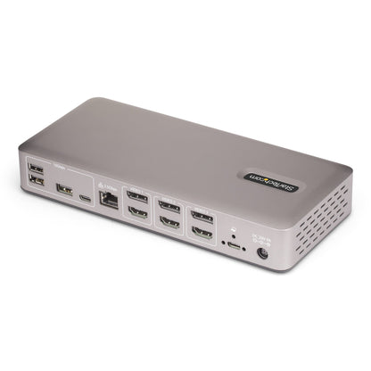 StarTech.com Triple-Monitor USB4 Docking Station, 4K 60Hz HDMI or DisplayPort, 100W Laptop Charging, 2.5GbE, USB-C Multi-Monitor Dock, Driverless