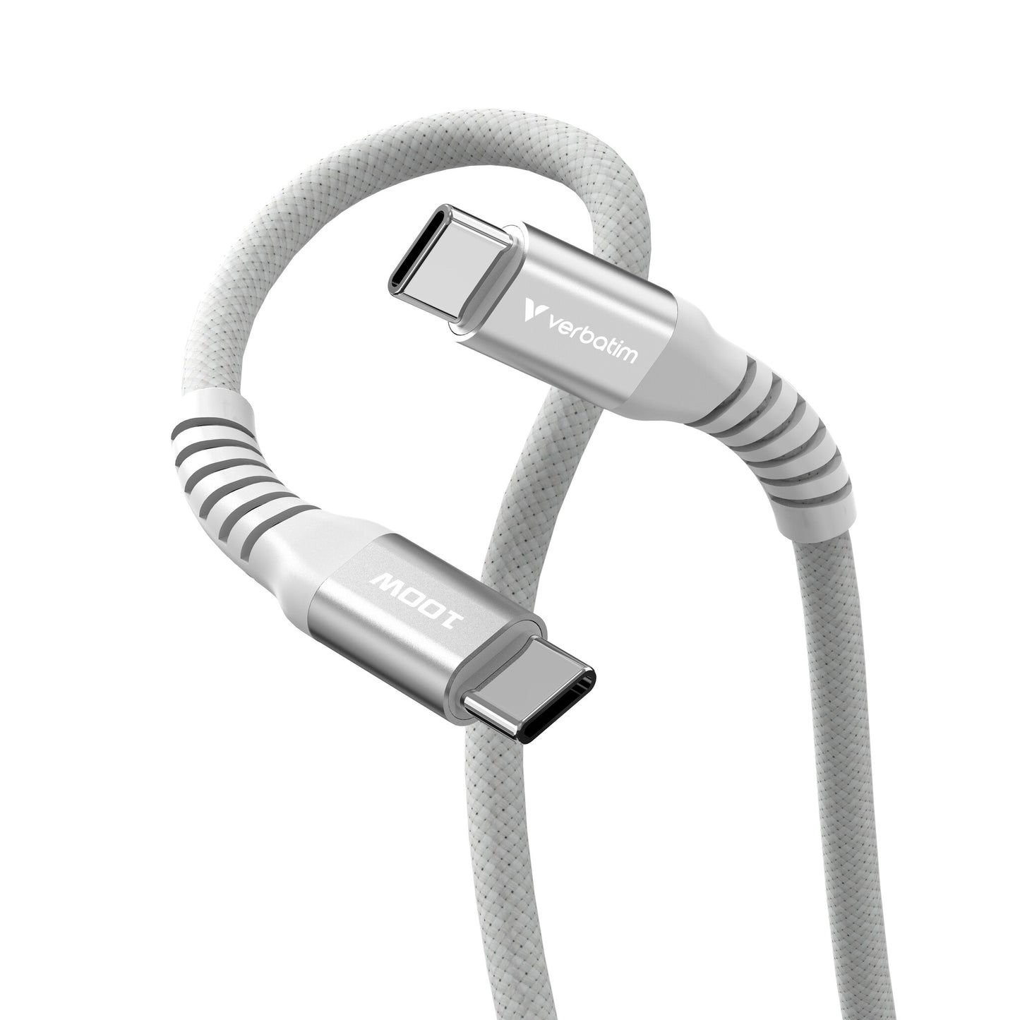 Verbatim Sync & Charge Magnetic Cable - 100W USB-C to USB-C 120 cm Grey