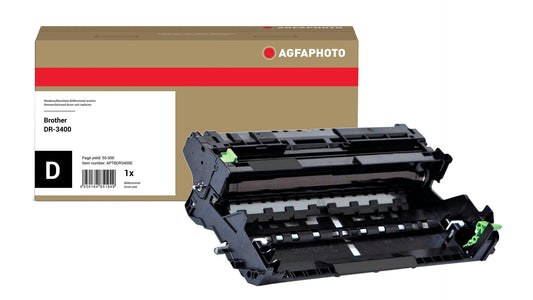 AgfaPhoto Compatible Drum Unit, Replacement for Brother DR-3400, 50000 Pages