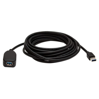 Manhattan USB-A Active Extension Cable, 5m, Male to Female, USB 3.0 (aka USB 3.2 Gen 1), 5 Gbps, SuperSpeed USB, Built-In Repeater, Black, Three Year Warranty, Equivalent to USB3AAEXT5M