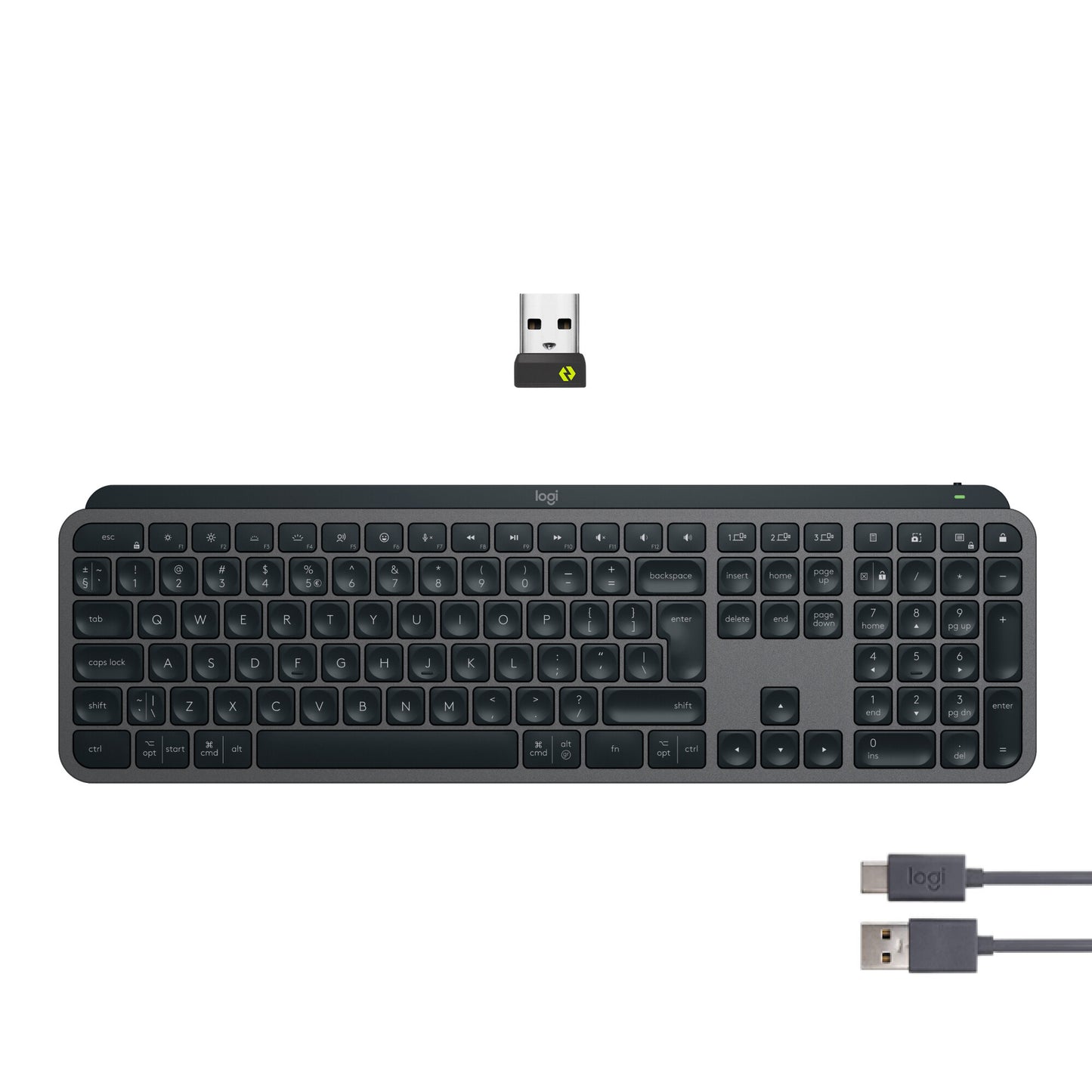 Logitech MX Keys S keyboard Universal RF Wireless + Bluetooth QWERTY US International Graphite