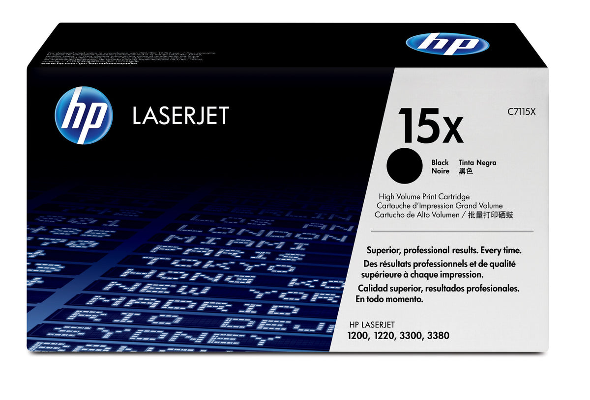 HP 15X black high yield original LaserJet toner cartridge
