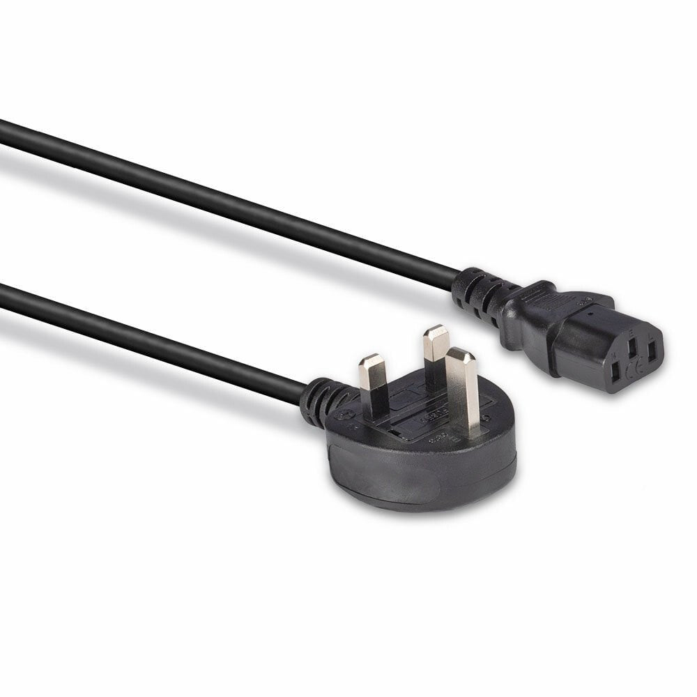 Lindy 15m UK 3 Pin Plug to IEC C13 mains power Cable, Black