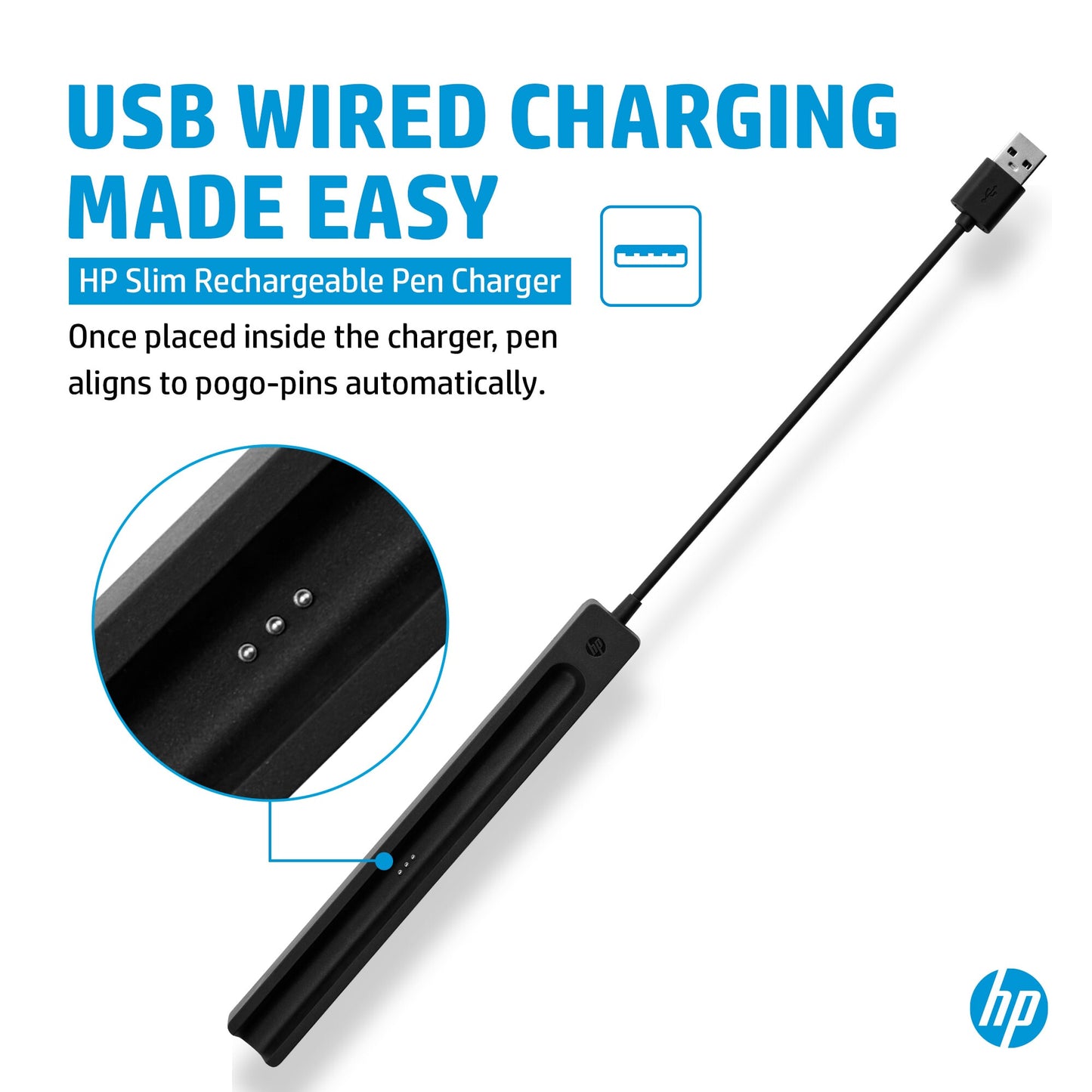 HP Slim Rechargeable Pen Charger