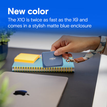 Crucial X10 2 TB USB Type-C USB 3.2 Gen 2x2 Blue