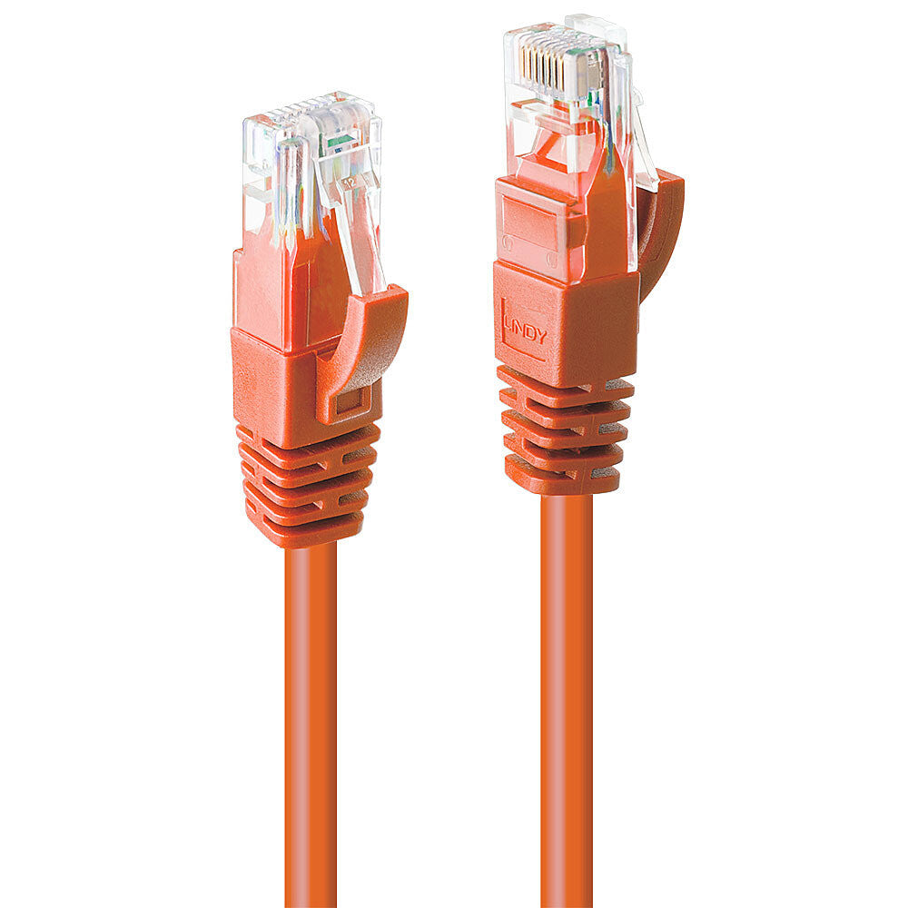 Lindy 0.5m Cat.6 U/UTP Network Cable, Orange
