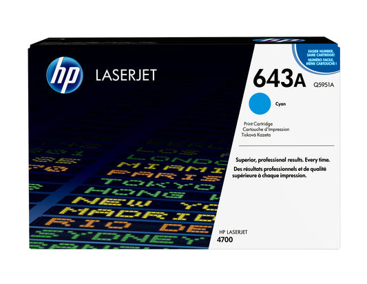HP 643A Cyan Original LaserJet Toner Cartridge