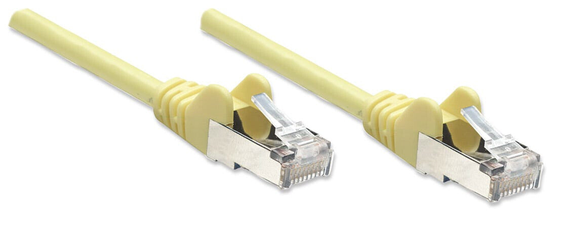 Intellinet Network Patch Cable, Cat5e, 7.5m, Yellow, CCA, SF/UTP, PVC, RJ45, Gold Plated Contacts, Snagless, Booted, Lifetime Warranty