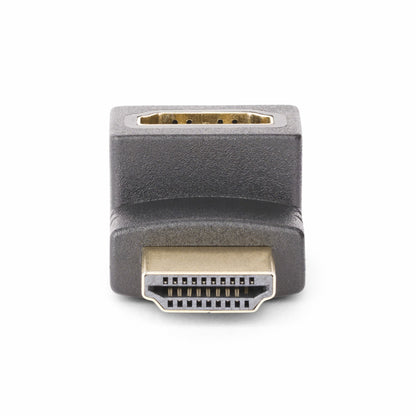StarTech.com Down Angle HDMI 2.0 Adapter, Male to Female, Vertical 90-Degree Angled HDMI Port Saver, 4K 60Hz, High Speed HDMI Connector Extension, M/F