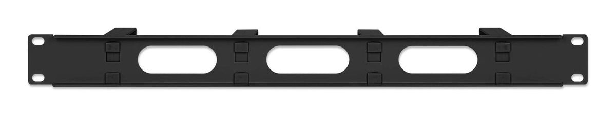 Intellinet 19" Cable Management Panel, 1U, 4 short plastic rings, Black