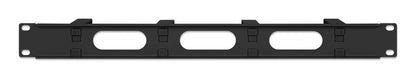 Intellinet 19" Cable Management Panel, 1U, 4 short plastic rings, Black
