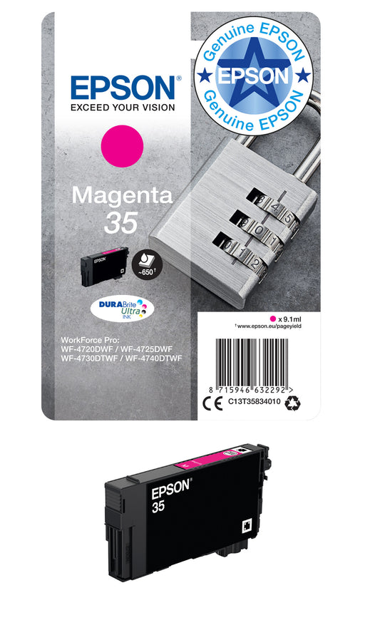 Epson Padlock 35 DURABrite Ultra Single Magenta ink cartridge