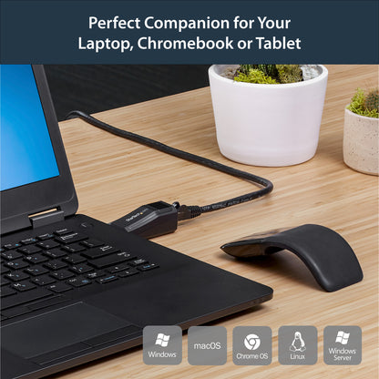 StarTech.com USB 3.0 to Gigabit Ethernet NIC Network Adapter – 10/100/1000 Mbps