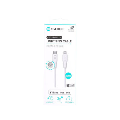 eSTUFF ES602370 lightning cable 3 m White