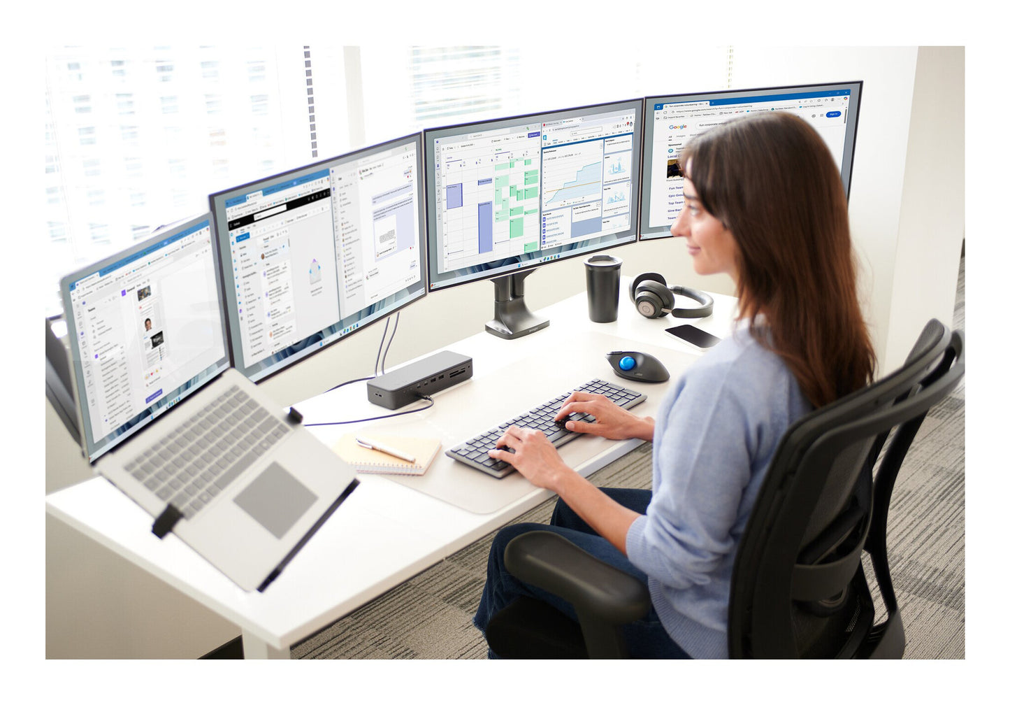 Kensington SmartFit One-Touch Height-Adjustable Dual Monitor Arm