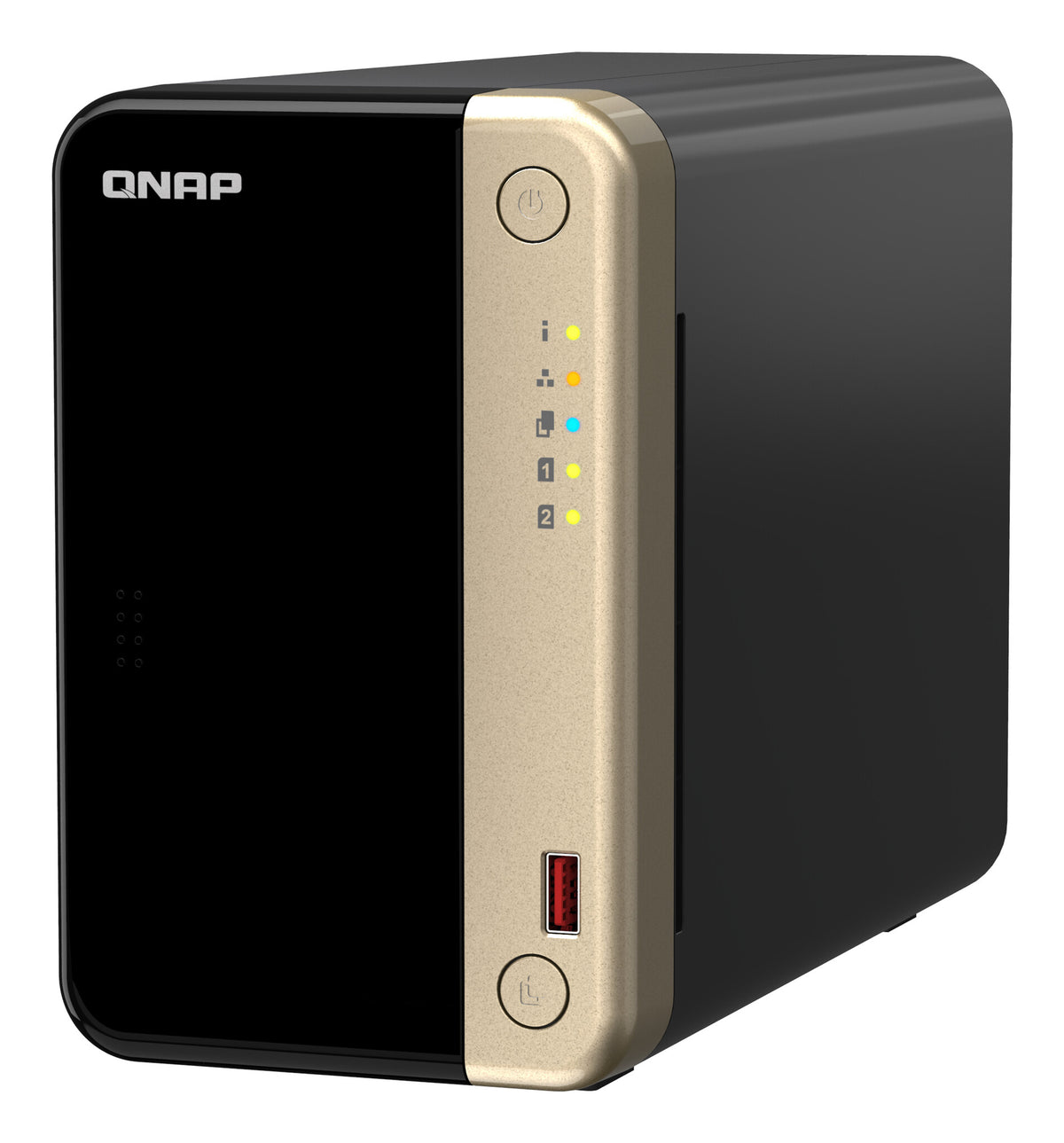 QNAP TS-264 NAS Tower Intel® Celeron® N5095 8 GB 4 TB HDD QNAP Turbo System Black, Gold