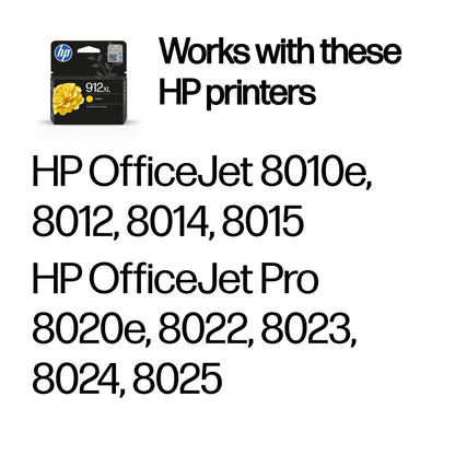 HP 912XL High Yield Yellow Original Ink Cartridge