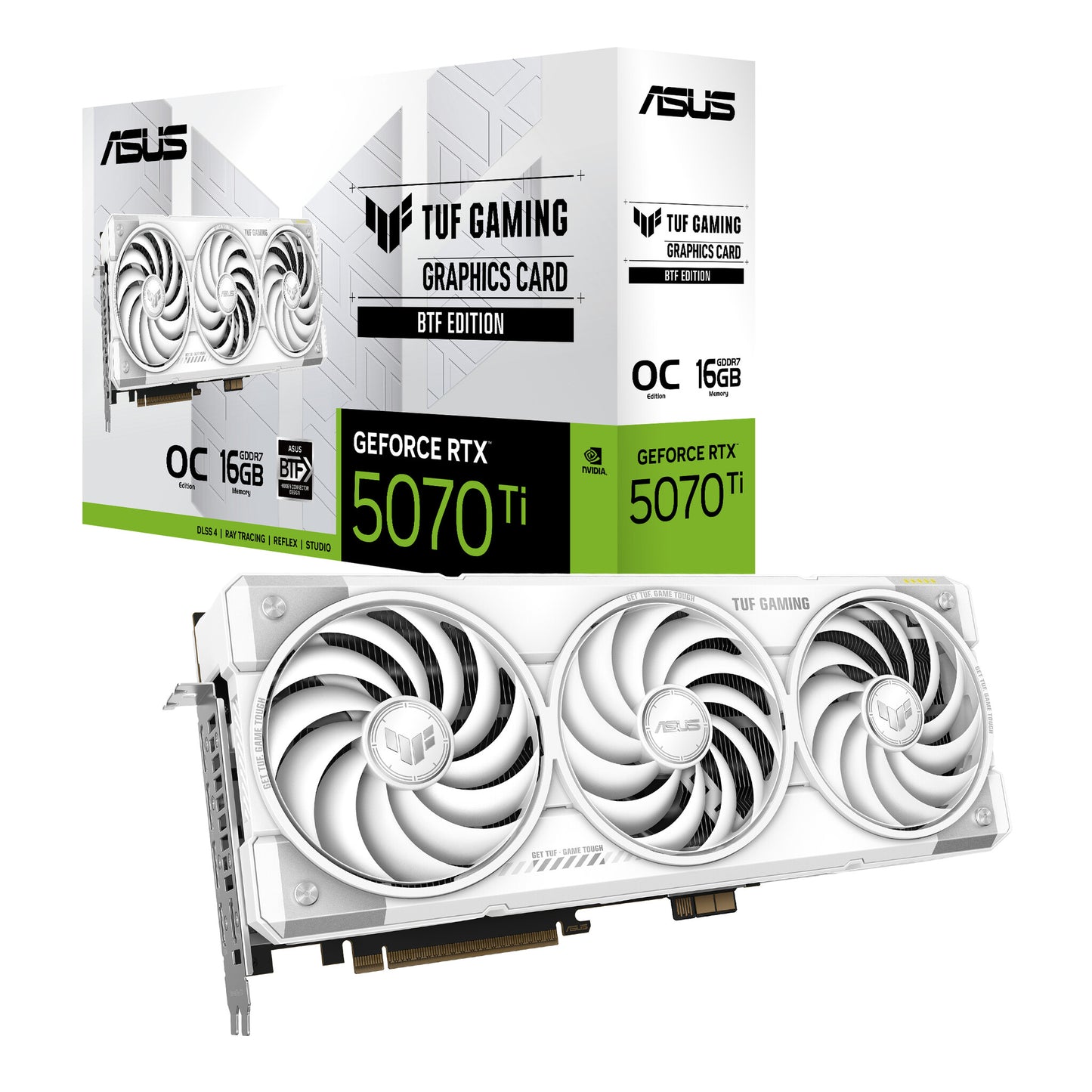 ASUS TUF Gaming TUF-RTX5070TI-O16G-BTF-WHITE NVIDIA GeForce RTX 5070 Ti 16 GB GDDR7