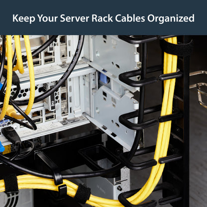 StarTech.com Vertical Cable Organizer with D-Ring Hooks - 20U - 2.8ft.