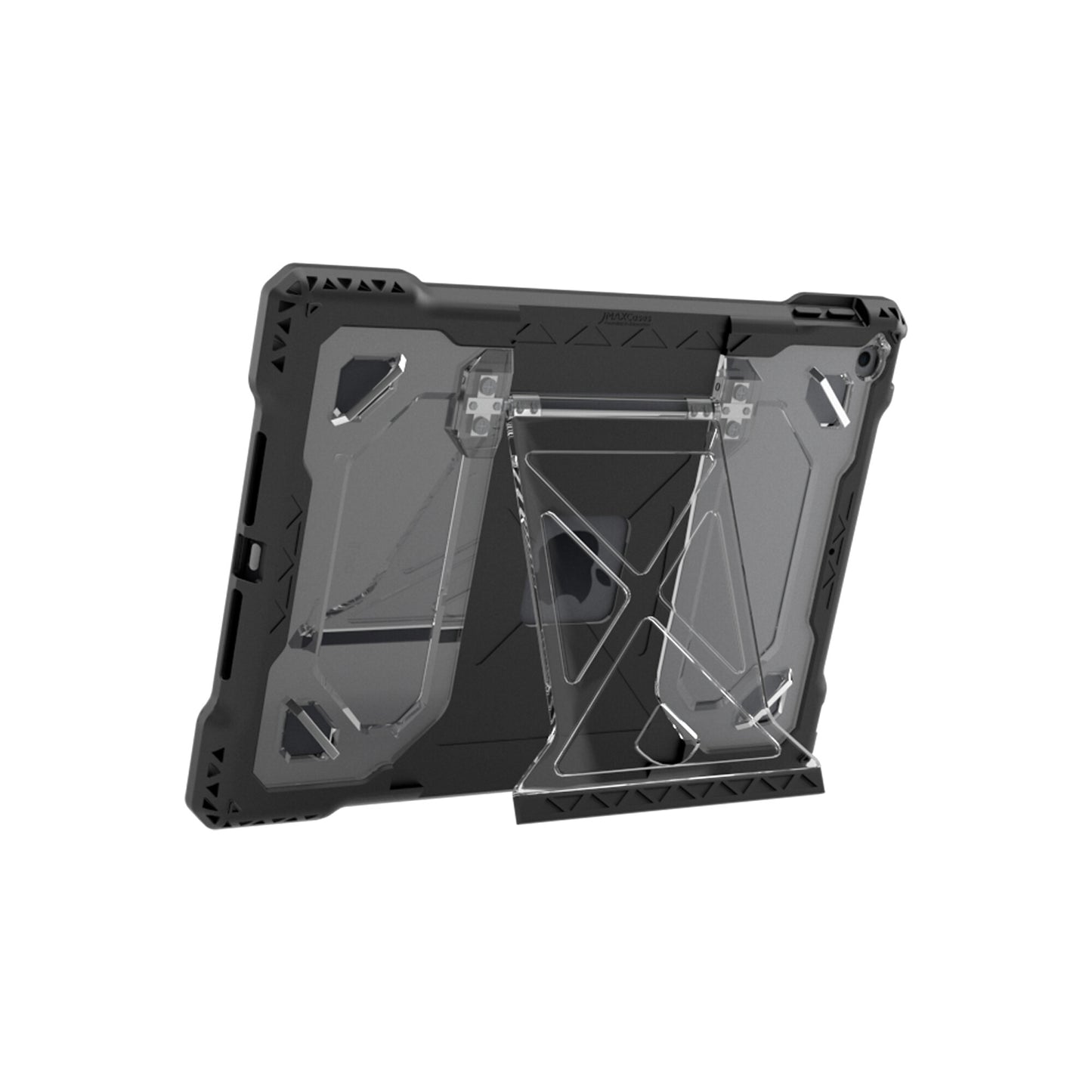 MAXCases Shield Extreme-X2 for 10.2 iPad 9th gen (Grey Bumper/ Black Bezel)