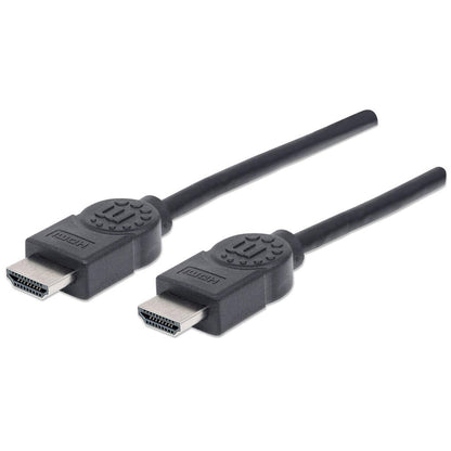 Manhattan HDMI 4K@30Hz Cable with Ethernet, 5m, Suitable for ALL 1080p/HD and majority of 4K uses (check your system 4K specification to be sure), Male to Male, Black, Ultra HD 4k x 2k, Lifetime Warranty, High Speed, Equivalent to HDMIMM15HS (except 40cm