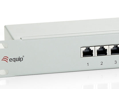 Equip 24-Port Cat.6 Shielded Patch Panel, Light Grey