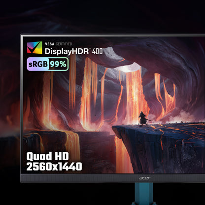 Acer NITRO VG2 Nitro VG272UW2 - 27" Quad HD (2560x1440), 240Hz, 0.5ms, ZeroFrame, HDR400, AMD FreeSync Premium Gaming Monitor