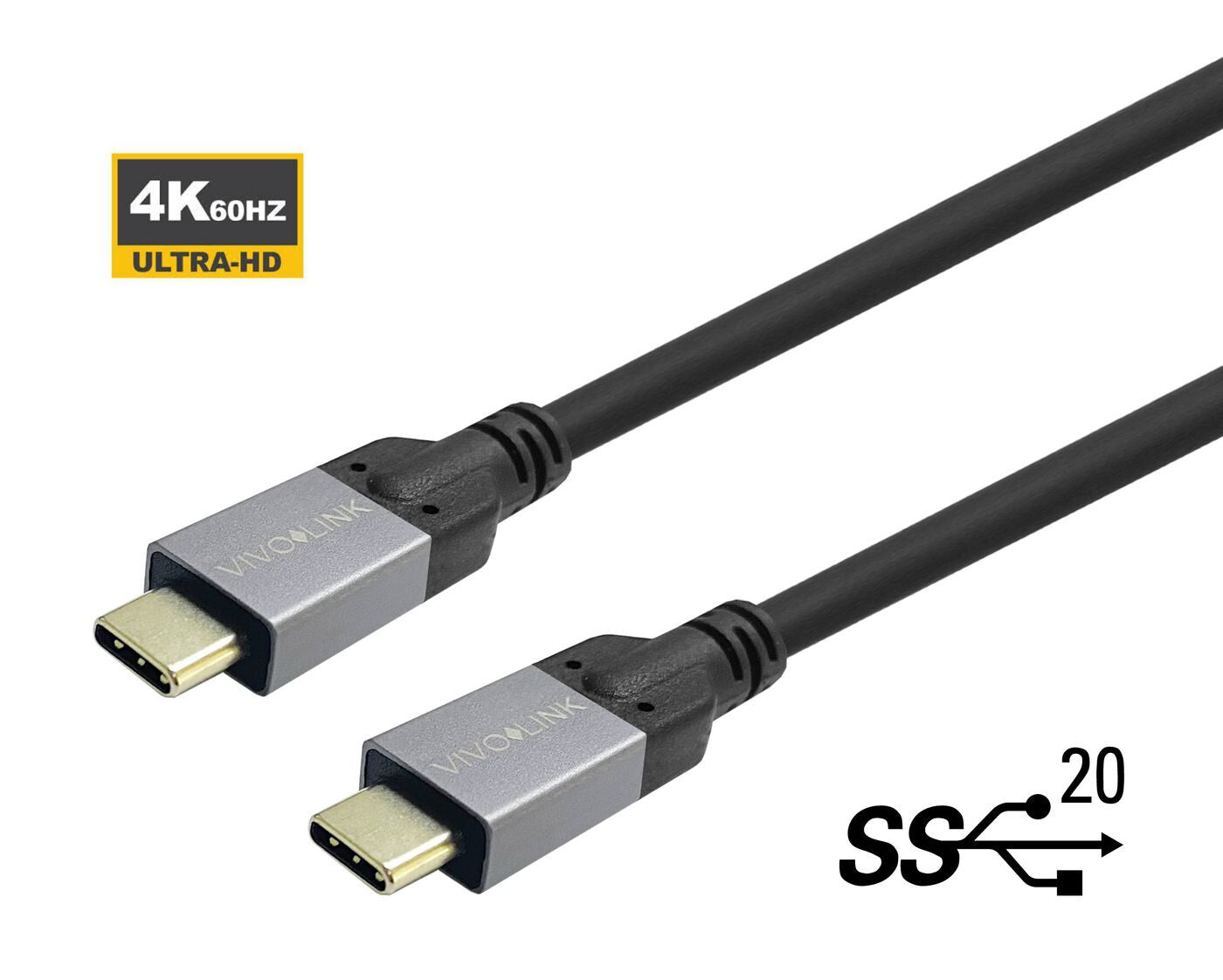 Vivolink PROUSBCMM8 USB cable 8 m USB C 60 W Black