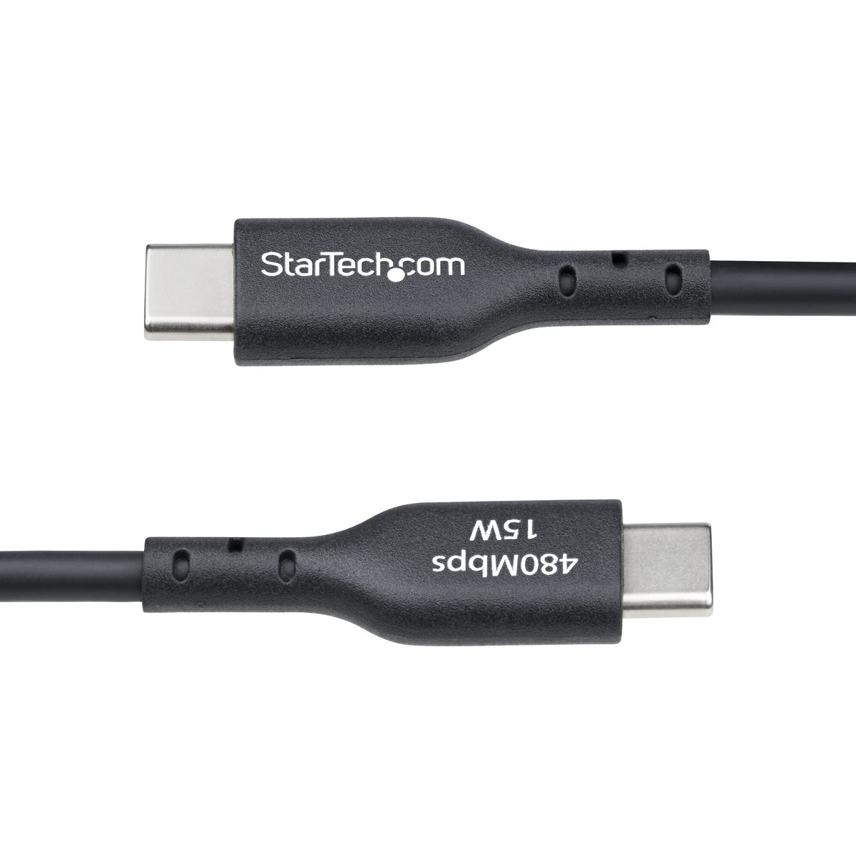 StarTech.com 1ft (30cm) USB-A to USB-C Charging Cable, Charge & Sync, 3A, USB 2.0, TPE Jacket - Black USB Charging Cord
