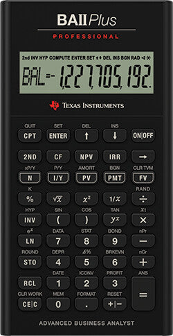 Texas Instruments BA-II Plus calculator Pocket Financial Black