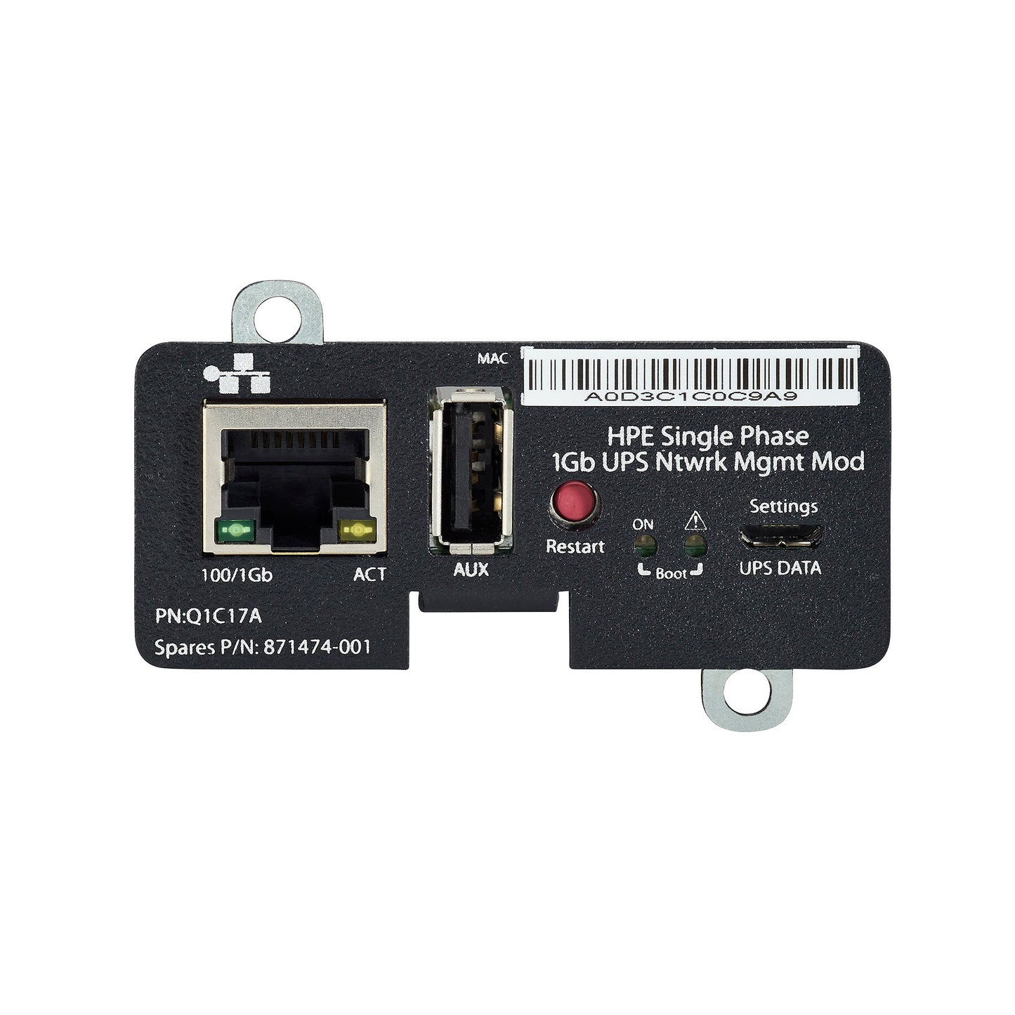 HPE Single Phase 1Gb UPS Network Management Module