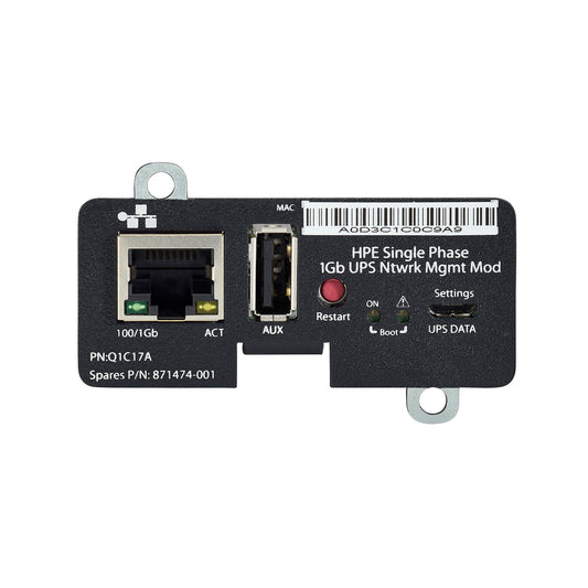 HPE Single Phase 1Gb UPS Network Management Module