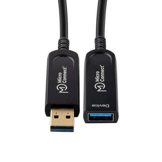 Microconnect USB3.0AAF20AOP USB cable USB 3.2 Gen 1 (3.1 Gen 1) 20 m USB A Black